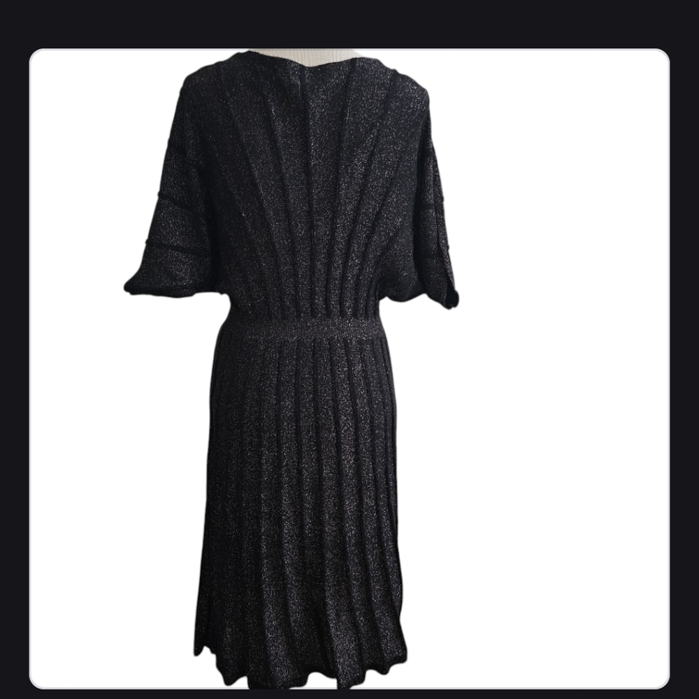 Anthropologie Knitted & Knotted Gallivant Metallic Dress Size Medium - Picture 3 of 10